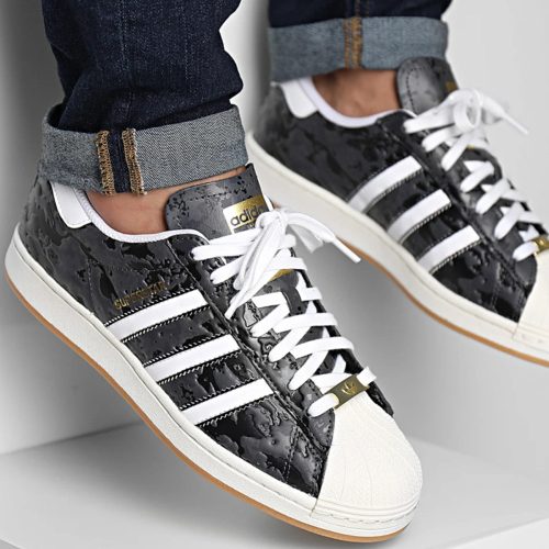 Adidas Superstar Camo Black utcai cipő
