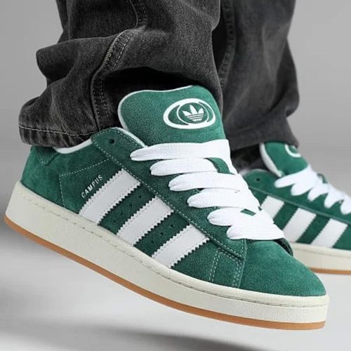 Adidas Campus 00s Dark Green Cloud White utcai cipő