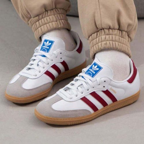 Adidas Samba OG White Burgundy Gum utcai cipő