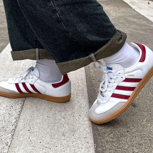 Adidas Samba OG White Burgundy Gum utcai cipő