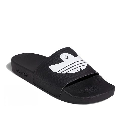 Adidas Shmoofoil Slides Black White