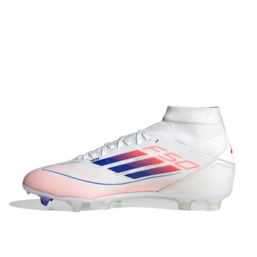 Adidas F50 League Mid FG/MG Cloud White Lucid Blue stoplis cipő