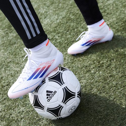 Adidas F50 League Mid FG/MG Cloud White Lucid Blue stoplis cipő