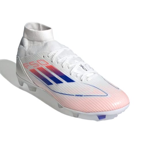 Adidas F50 League Mid FG/MG Cloud White Lucid Blue stoplis cipő