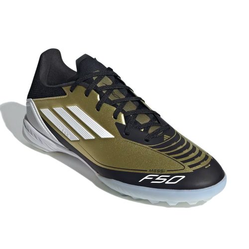 Adidas F50 League TF Messi Gold Metallic Cloud White műfüves cipő