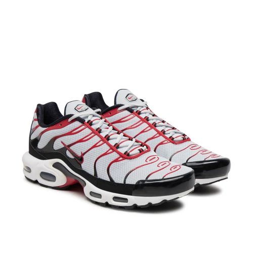 Nike Air Max Plus Pure Platinum & University Red utcai cipő