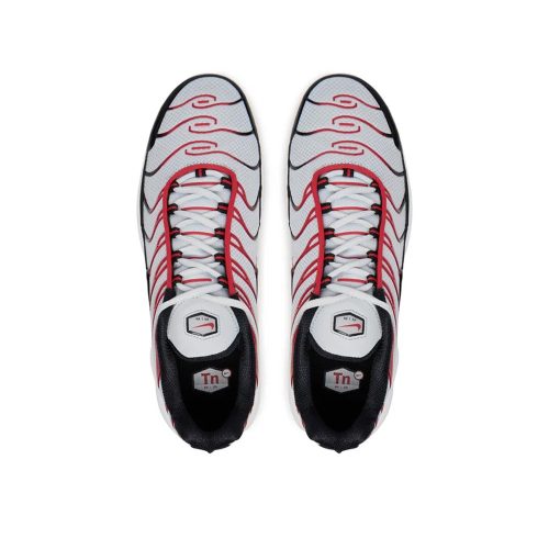 Nike Air Max Plus Pure Platinum & University Red utcai cipő