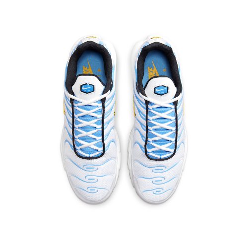 Nike Air Max Plus White University Blue Gold utcai cipő