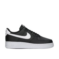 Nike Air Force 1 Low '07 Black White Pebbled Leather utcai cipő