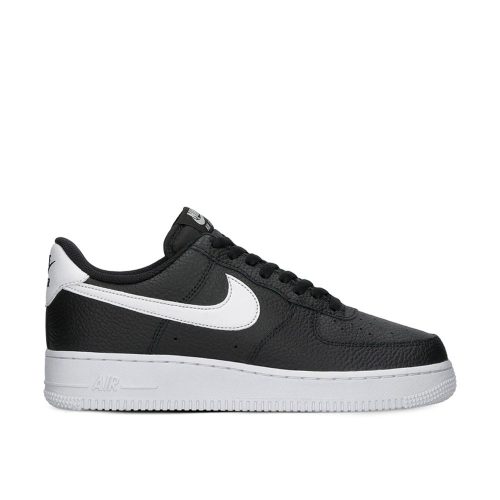 Nike Air Force 1 Low '07 Black White Pebbled Leather utcai cipő