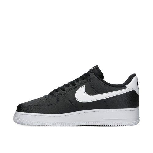 Nike Air Force 1 Low '07 Black White Pebbled Leather utcai cipő